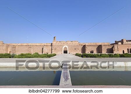 El Badi Palace, Marrakech, Morocco, Africa View Large Photo Image Stock Photo - El Badi Palace, Marrakech, Morocco, Africa. Fotosearch