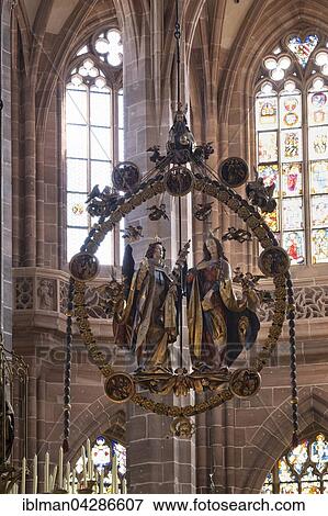 Stock Photo - Engelsgruss, angel's greeting, by Veit Stoss, St. Lorenz Church, Nuremberg, Middle Franconia, Franconia, Bavaria, Germany, Europe. Fotosearch