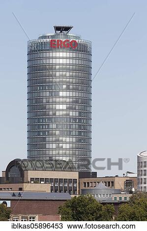 Stock Image - ERGO Tower, formerly (Victoria) Tower, Group Head Office of the ERGO Insurance Group, Düsseldorf, North Rhine-Westphalia, Germany, Europe. Fotosearch