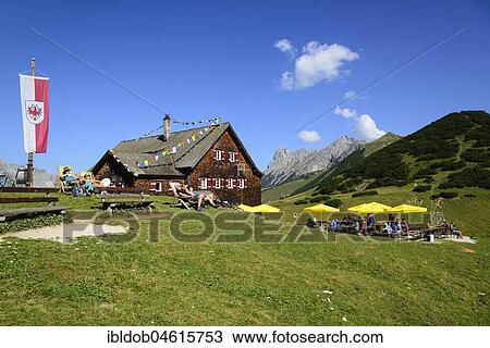 Falkenhütte, Karwendel Mountains, Tyrol, Austria, Europe View Large Photo Image Stock Image - Falkenhütte, Karwendel Mountains, Tyrol, Austria, Europe. Fotosearch