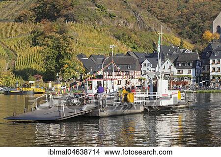Ferry across the Moselle to Beilstein in autumn, Rheinland-Pfalz, Germany, Europe View Large Photo Image Picture - Ferry across the Moselle to Beilstein in autumn, Rheinland-Pfalz, Germany, Europe. Fotosearch