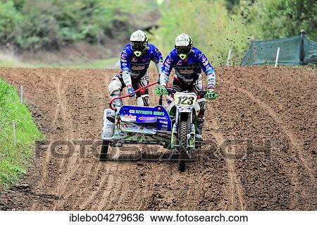 Stock Photograph - FIM Sidecar World Championship 2015, Rudersberger Motocross, Rudersberg, Baden Wurttemberg, Germany, Europe. Fotosearch