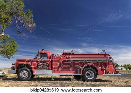 Fire truck, Shaniko, Wasco County, Oregon, United States, North America View Large Photo Image Stock Photo - Fire truck, Shaniko, Wasco County, Oregon, United States, North America. Fotosearch
