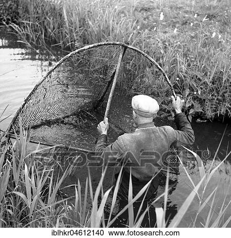 Fisherman with net in the river, ca. 1945 to 1955, near Freiburg, Germany, Europe View Large Photo Image Stock Image - Fisherman with net in the river, ca. 1945 to 1955, near Freiburg, Germany, Europe. Fotosearch