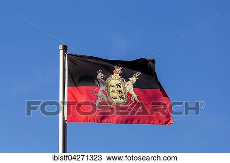 Flag, Kingdom of Wurttemberg, against a blue sky View Large Photo Image Stock Image - Flag, Kingdom of Wurttemberg, against a blue sky. Fotosearch
