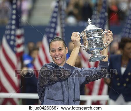 Flavia Pennetta, ITA, holding the winner's cup, US Open 2015, Grand Slam tennis tournament, Flushing Meadows, New York, USA, North America View Large Photo Image Stock Photo - Flavia Pennetta, ITA, holding the winner's cup, US Open 2015, Grand Slam tennis tournament, Flushing Meadows, New York, USA, North America. Fotosearch