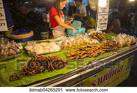 Food stand, food for sale at a night market, Na Thon, Koh Samui, Thailand, Asia View Large Photo Image Stock Image - Food stand, food for sale at a night market, Na Thon, Koh Samui, Thailand, Asia. Fotosearch