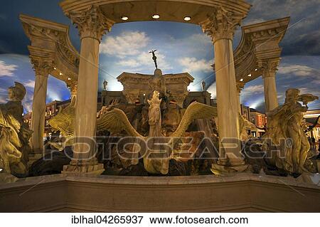 Stock Photo - Fountain in forum at Caesars Palace Hotel, Las Vegas, Nevada, USA, North America. Fotosearch