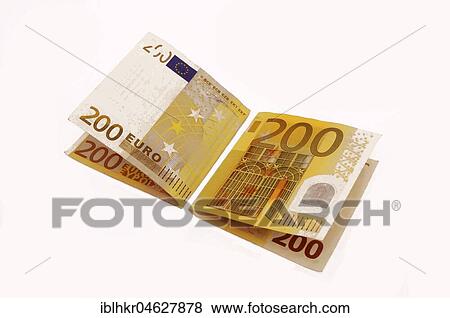 Stock Photo - Freisteller 200 Euro Notes, Germany, Europe. Fotosearch