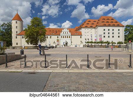 Stock Image - Freudenstein Castle, Freiberg, Saxony, Germany, Europe. Fotosearch