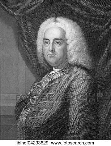 Stock Photo - George Frederick Handel or George Frideric Handel, 1685, 1759, German-born British composer of the Baroque. Fotosearch