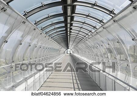 Glass-tunnel tube, S-Bahn station at the airport "Besucherpark", Munich Airport, Oberbayern, Germany, Europe View Large Photo Image Stock Photograph - Glass-tunnel tube, S-Bahn station at the airport "Besucherpark", Munich Airport, Oberbayern, Germany, Europe. Fotosearch