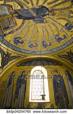 Golden mosaics in the chapel, Mont Sainte-Odile monastery, Ottrott, Bas-Rhin, Alsace, France, Europe View Large Photo Image Stock Photography - Golden mosaics in the chapel, Mont Sainte-Odile monastery, Ottrott, Bas-Rhin, Alsace, France, Europe. Fotosearch