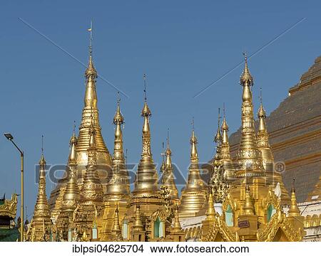 Golden stupas, Shwedagon Pagoda, Yangon, Myanmar, Burma, Asia View Large Photo Image Picture - Golden stupas, Shwedagon Pagoda, Yangon, Myanmar, Burma, Asia. Fotosearch