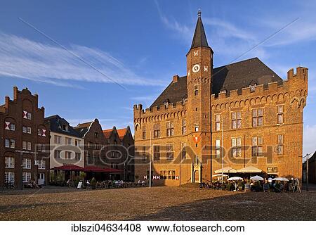 Gothic Town Hall, Town Hall Square, Kalkar, Lower Rhine, North Rhine-Westphalia, Germany, Europe View Large Photo Image Stock Photo - Gothic Town Hall, Town Hall Square, Kalkar, Lower Rhine, North Rhine-Westphalia, Germany, Europe. Fotosearch