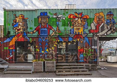 Graffiti an Container, Werkviertel, Munich, Bavaria, Germany, Europe View Large Photo Image Stock Image - Graffiti an Container, Werkviertel, Munich, Bavaria, Germany, Europe. Fotosearch