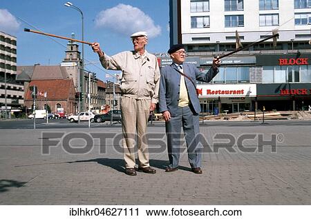 Stock Image - Grandpa's show different directions, Berlin, Germany, Europe. Fotosearch