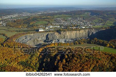 Stock Image - Habbel quarry, Herdringen, Arnsberg, Sauerland, North Rhine-Westphalia, Germany, Europe. Fotosearch