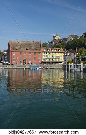 Harbor with Grethaus and Hotel Seehof, castle behind, Meersburg, Lake Constance, Baden-Wurttemberg, Germany, Europe View Large Photo Image Stock Photo - Harbor with Grethaus and Hotel Seehof, castle behind, Meersburg, Lake Constance, Baden-Wurttemberg, Germany, Europe. Fotosearch