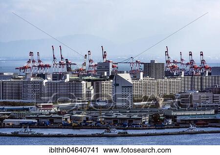Harbour view, Kobe, Japan, Asia View Large Photo Image Stock Image - Harbour view, Kobe, Japan, Asia. Fotosearch