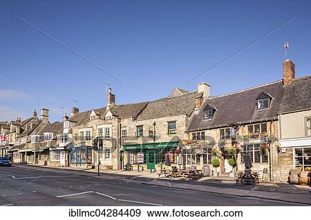 High Street, pretty road in Cotswold village of Burford, Oxfordshire, England, United Kingdom, Europe View Large Photo Image Stock Photo - High Street, pretty road in Cotswold village of Burford, Oxfordshire, England, United Kingdom, Europe. Fotosearch