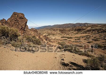 Hiking trail through volcanic landscape, Teide National Park, Tenerife, Spain, Europe View Large Photo Image Stock Photograph - Hiking trail through volcanic landscape, Teide National Park, Tenerife, Spain, Europe. Fotosearch