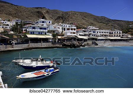 Hora Sfakion, Crete, Greece, Europe View Large Photo Image Stock Photography - Hora Sfakion, Crete, Greece, Europe. Fotosearch