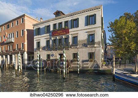 Stock Photograph - Hotel Grand Canal, Grand Canal, Santa Croce district, Venice, Italy, Europe. Fotosearch