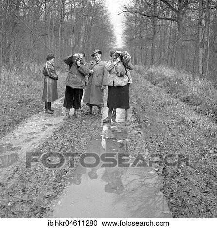 Humans on a forest road, ca. 1950, near Freiburg, Germany, Europe View Large Photo Image Stock Image - Humans on a forest road, ca. 1950, near Freiburg, Germany, Europe. Fotosearch