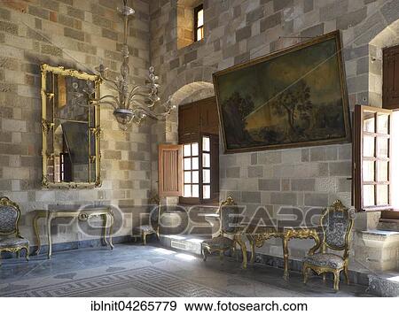 Interior of the Grand Master's Palace, Rhodes Town, Rhodes, Dodecanese, Greece, Europe View Large Photo Image Stock Photo - Interior of the Grand Master's Palace, Rhodes Town, Rhodes, Dodecanese, Greece, Europe. Fotosearch