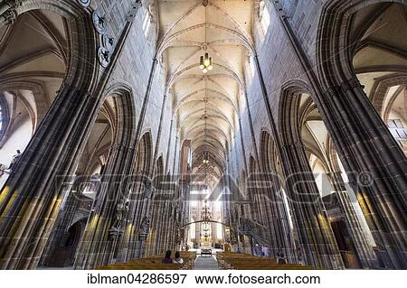 Stock Photo - Interior of the St. Lorenz Church, Nuremberg, Middle Franconia, Franconia, Bavaria, Germany, Europe. Fotosearch