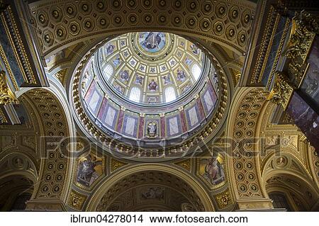 Picture - Interior, St. Stephen's Basilica, Budapest, Hungary, Europe. Fotosearch