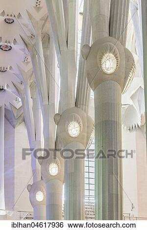 Interior view of the Sagrada Familia by Antoni Gaudi, Barcelona, Catalonia, Spain, Europe View Large Photo Image Stock Photograph - Interior view of the Sagrada Familia by Antoni Gaudi, Barcelona, Catalonia, Spain, Europe. Fotosearch