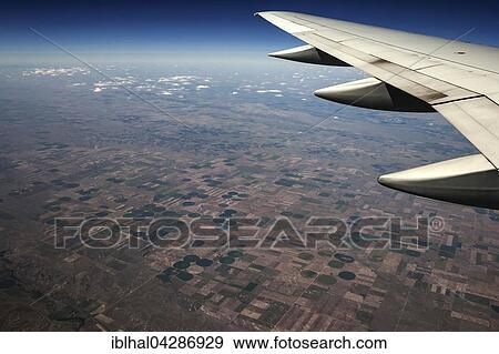 Irrigation systems on fields, view from plane, Nebraska, USA, North America View Large Photo Image Stock Photo - Irrigation systems on fields, view from plane, Nebraska, USA, North America. Fotosearch