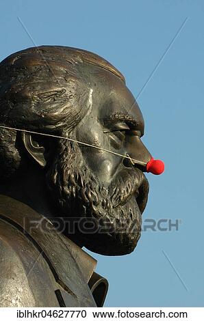 Karl Marx, statue with red nose, Berlin, Germany, Europe View Large Photo Image Stock Image - Karl Marx, statue with red nose, Berlin, Germany, Europe. Fotosearch