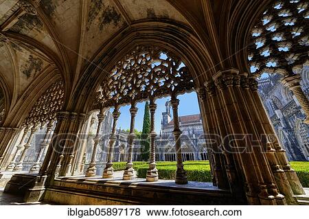 King Joao I Cloister, Arcade Screens, Dominican Monastery of Batalha or Saint Mary of the Victory Monastery, Batalha, Leiria district, Portugal, Europe View Large Photo Image Stock Photo - King Joao I Cloister, Arcade Screens, Dominican Monastery of Batalha or Saint Mary of the Victory Monastery, Batalha, Leiria district, Portugal, Europe. Fotosearch