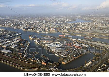 Stock Image - Kleiner Grasbrook, Port of Hamburg, Hamburg, Germany, Europe. Fotosearch