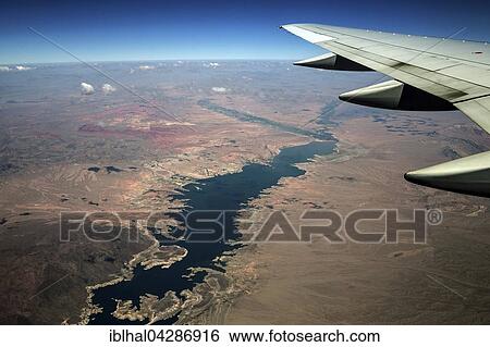 Lake Mead, view from plane, Nevada, USA, North America View Large Photo Image Stock Photograph - Lake Mead, view from plane, Nevada, USA, North America. Fotosearch