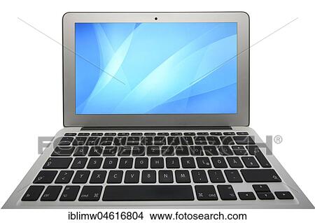 Laptop with display, Bluescreen View Large Photo Image Picture - Laptop with display, Bluescreen. Fotosearch