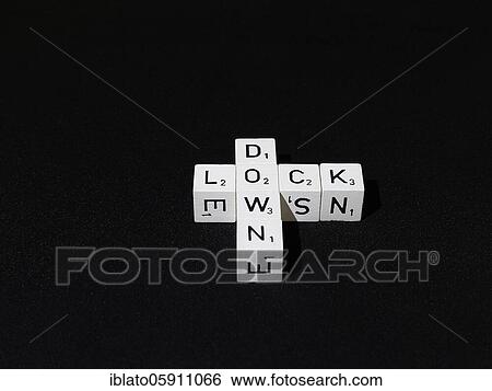 Letter cubes form the word Lockdown, Corona crisis, symbol image, North Rhine-Westphalia, Germany, Europe View Large Photo Image Stock Photograph - Letter cubes form the word Lockdown, Corona crisis, symbol image, North Rhine-Westphalia, Germany, Europe. Fotosearch