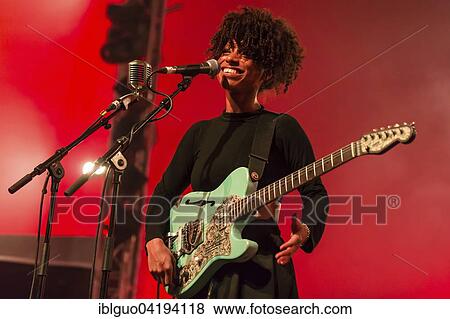 Stock Photo - Lianne La Havas, young British soul singer, live at the Blue Balls Festival in Lucerne, Switzerland, Europe. Fotosearch