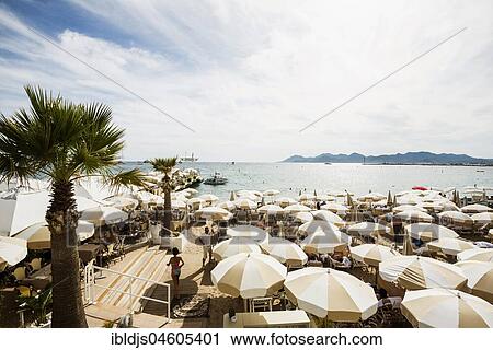 Stock Image - Lido, Cannes, Côte d' Azur, Provence-Alpes-Côte d' Azur, South of France, France, Europe. Fotosearch