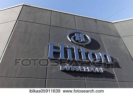 Logo Hilton Düsseldorf on the building, hotel, North Rhine-Westphalia, Germany, Europe View Large Photo Image Stock Photo - Logo Hilton Düsseldorf on the building, hotel, North Rhine-Westphalia, Germany, Europe. Fotosearch