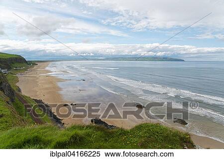 Long sandy beach beach at Castlerock, Northern Ireland, United Kingdom, Europe View Large Photo Image Stock Photography - Long sandy beach beach at Castlerock, Northern Ireland, United Kingdom, Europe. Fotosearch
