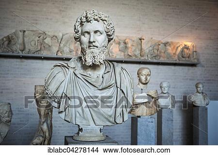 Picture - Lucius Septimius Severus Pertinax, Roman emperor, Glyptothek, Munich, Bavaria, Germany, Europe. Fotosearch