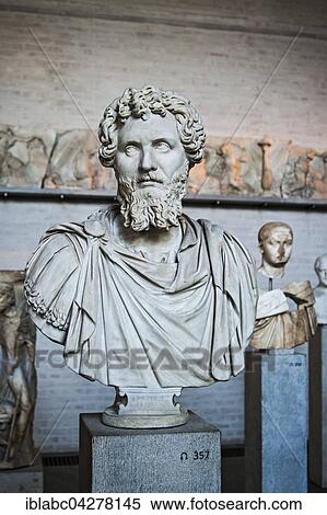 Stock Photography - Lucius Septimius Severus Pertinax, Roman emperor, Glyptothek, Munich, Bavaria, Germany, Europe. Fotosearch