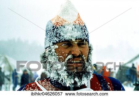 Man with icicle on his face ca. 1970s, exact place unknown, Czech Republic, Europe View Large Photo Image Stock Photo - Man with icicle on his face ca. 1970s, exact place unknown, Czech Republic, Europe. Fotosearch