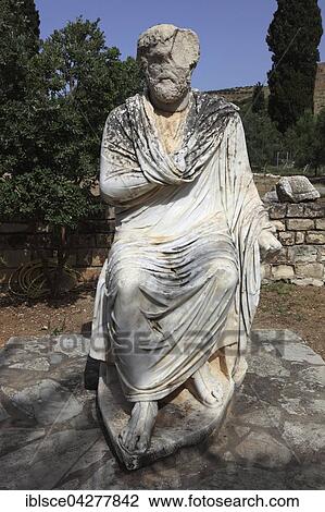 Marble statue of a philosopher, archaeological site Gortyn, Crete, Greece, Europe View Large Photo Image Stock Image - Marble statue of a philosopher, archaeological site Gortyn, Crete, Greece, Europe. Fotosearch