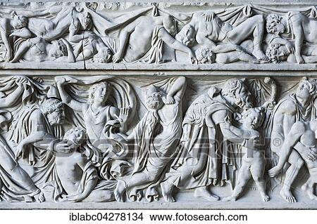 Mid-relief, Roman sarcophagus, Glyptothek, Munich, Bavaria, Germany, Europe View Large Photo Image Picture - Mid-relief, Roman sarcophagus, Glyptothek, Munich, Bavaria, Germany, Europe. Fotosearch