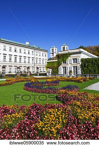 Mirabell Garden, Mirabell Palace with Andräkirche, Salzburg, Austria, Europe View Large Photo Image Stock Photography - Mirabell Garden, Mirabell Palace with Andräkirche, Salzburg, Austria, Europe. Fotosearch
